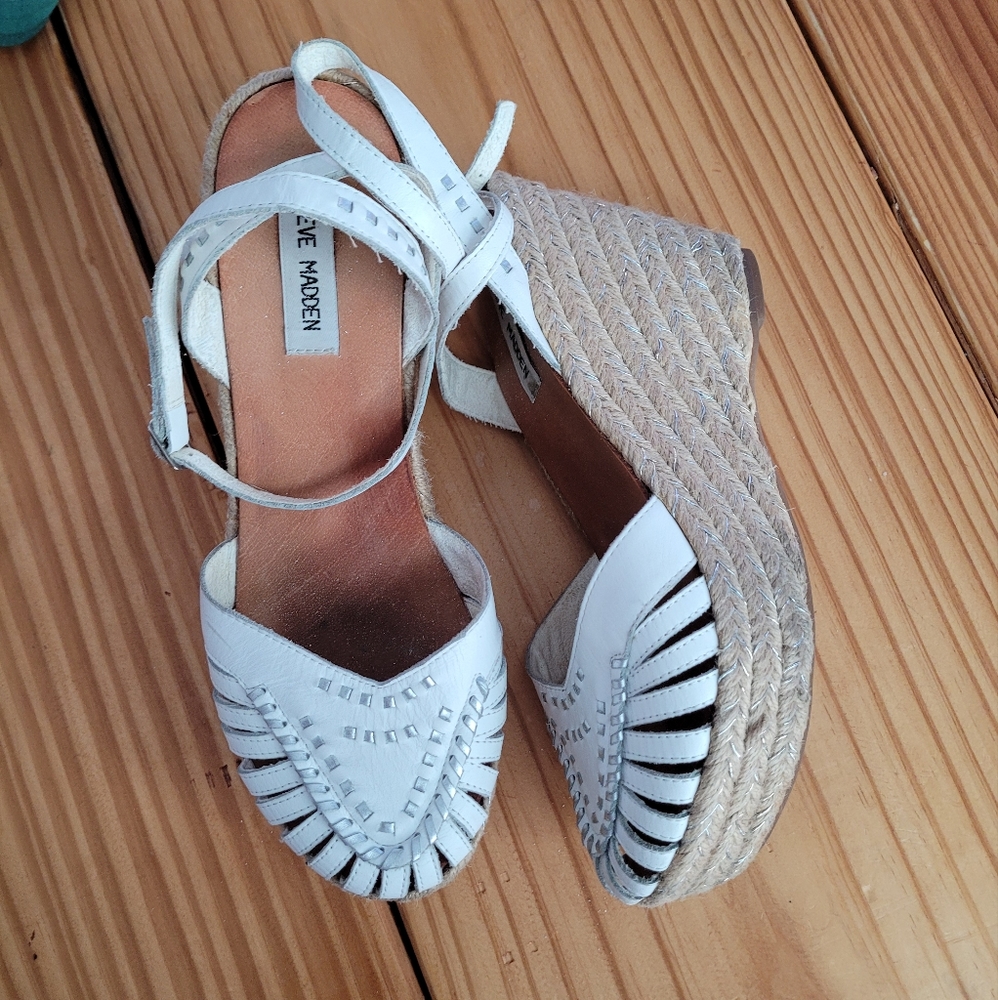 Steve Madden Jute platform sandals women's 9